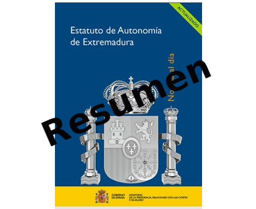 Resumen del Estatuto de Autonomía de Extremadura