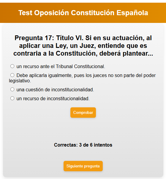 Test Constitución Española
